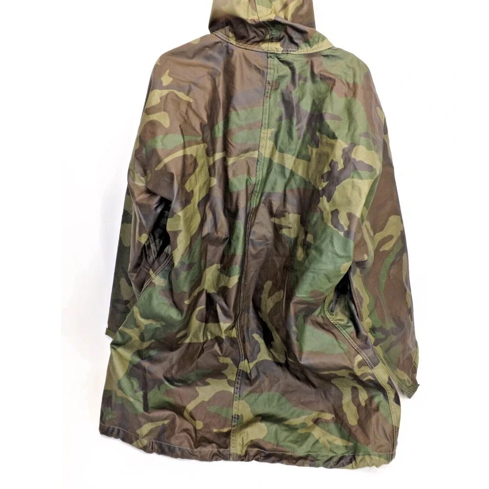 Vietnam Era Military Orc Indus.  Wet Weather Parka Rain Coat & Hood - Small-Med